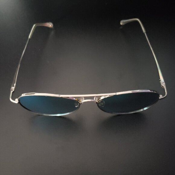 Classic Aviator Silver Blue Sunglasses [SOJOS] [Size 56-15-140] - Picture 4 of 7